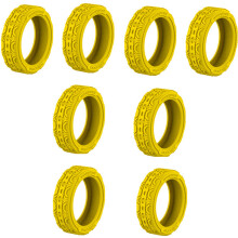 4/8pcs Prevent Damage to Your Luggage Wheels-Yellow 8 pieces