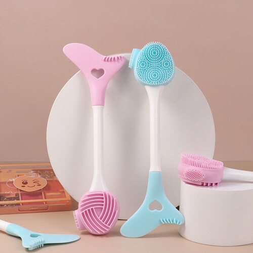Pack of 2 Gentle Silicone Face Brushes for Deep Cleansing and 1