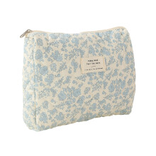 Portable Makeup Cosmetic Bag Zipper Travel-Orchid on white back