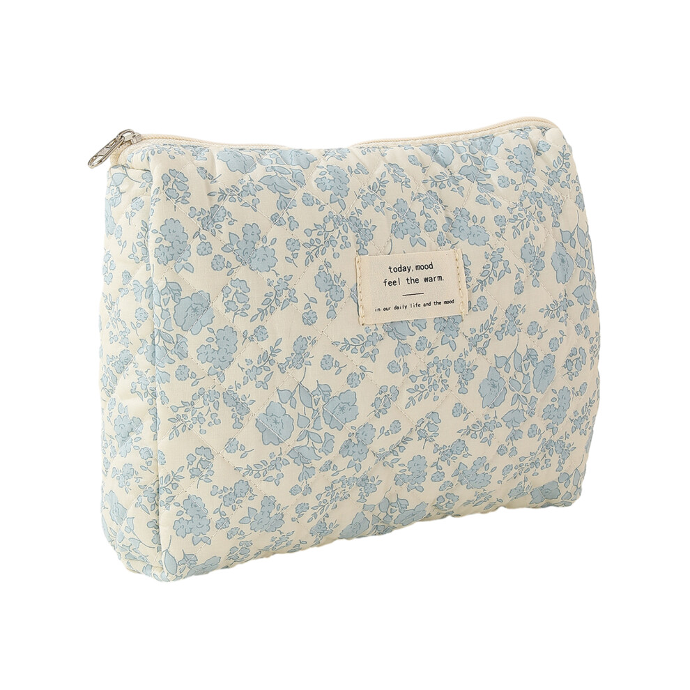 Portable Makeup Cosmetic Bag Zipper Travel-Orchid on white back