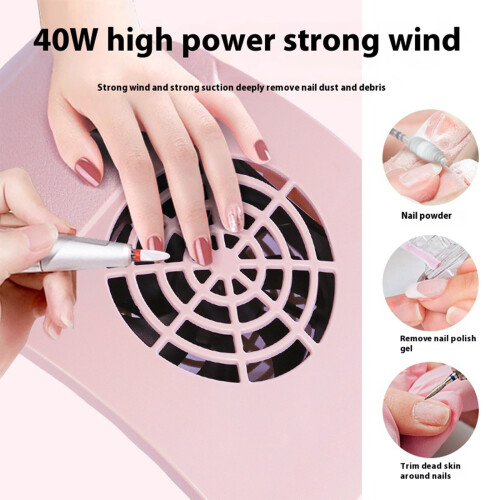 Modern Nail Salon Dust Vacuums Machine Compact Size-White 2