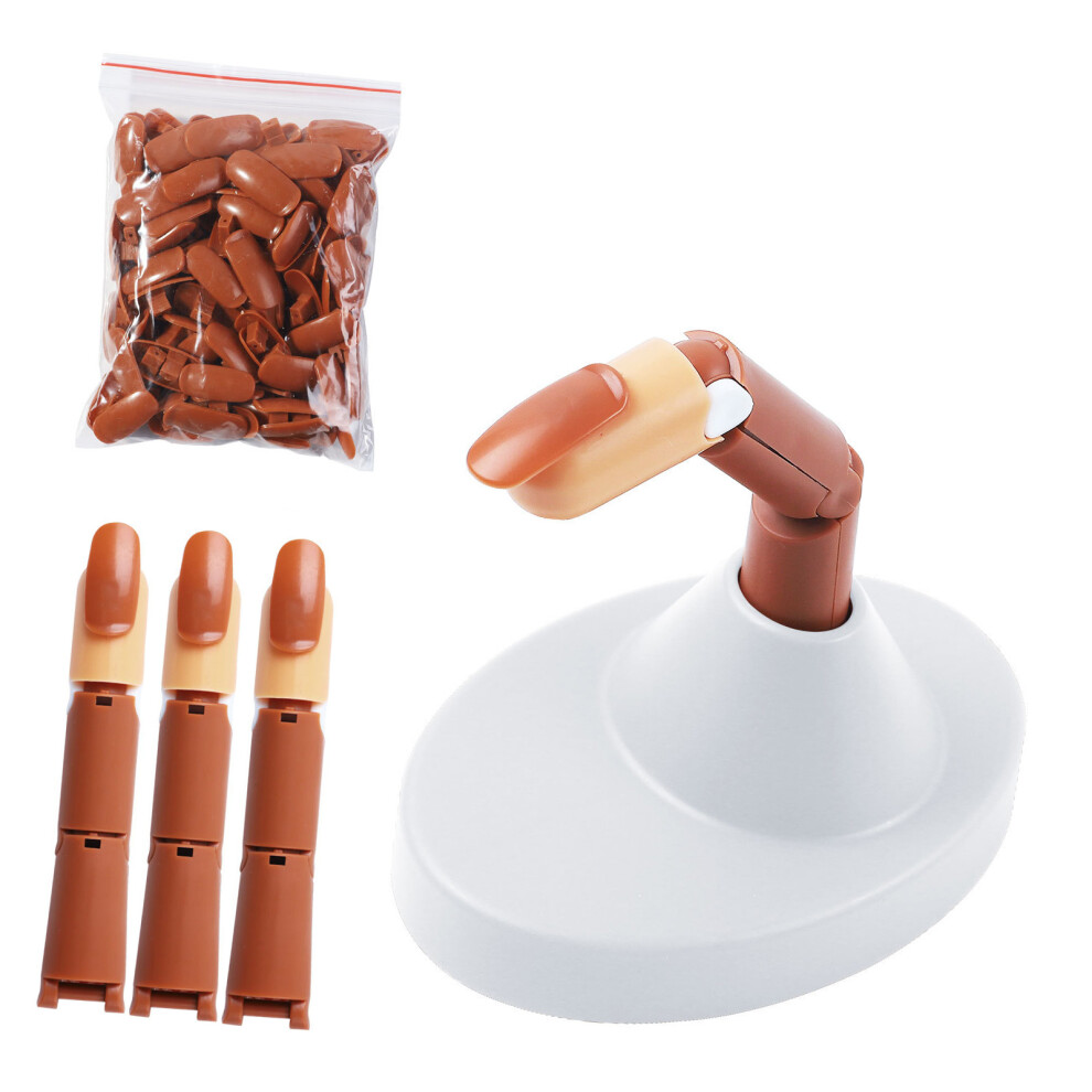 Artificial Nail Training Hand Kit With Flexible Joints-White 7754000866991