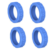 4/8pcs Silicone Wheel Protectors Cover for Travel-Blue 4 pieces