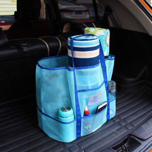 FCS Badezimmer Tragbare Duschtasche 43x21,5x38cm blaue wasserdichte schimmelresistente 1