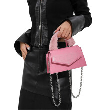 Fashionable PU Handbag Versatile and Elegant Crossbody-Pink