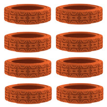 4/8pcs Prevent Damage to Your Luggage Wheels-Orange 8 pieces