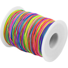 Schmuckherstellung leicht gemacht: Elastisches Regenbogen-Band für Armbänder, Schmuckzubehör, Perlenarbeiten und Halsketten (100 m Le)