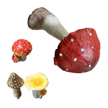 4 Stück Miniatur-Harz-Pilz-Dekoration für Topflandschaften,