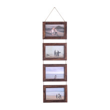 Cadres Photo suspendus 4  6 pouces avec 4-Couleur bois