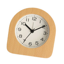 Leiser Holzwecker mit schlichtem Design und sanftem-Holzfarbe