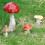 Modèles de champignons simulés, ornement Miniature en résine, 2