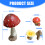 Modèles de champignons simulés, ornement Miniature en résine, 3