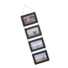 Cadre photo suspendu, affichage d'images horizontales,-Noir