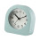 Leiser Holzwecker mit schlichtem Design und sanftem Licht-Cyan 1