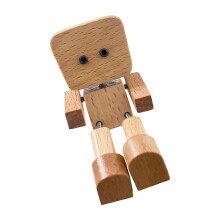 Schüttelnde Mann-Figuren aus Holz, kleine Holzfigur, die als
