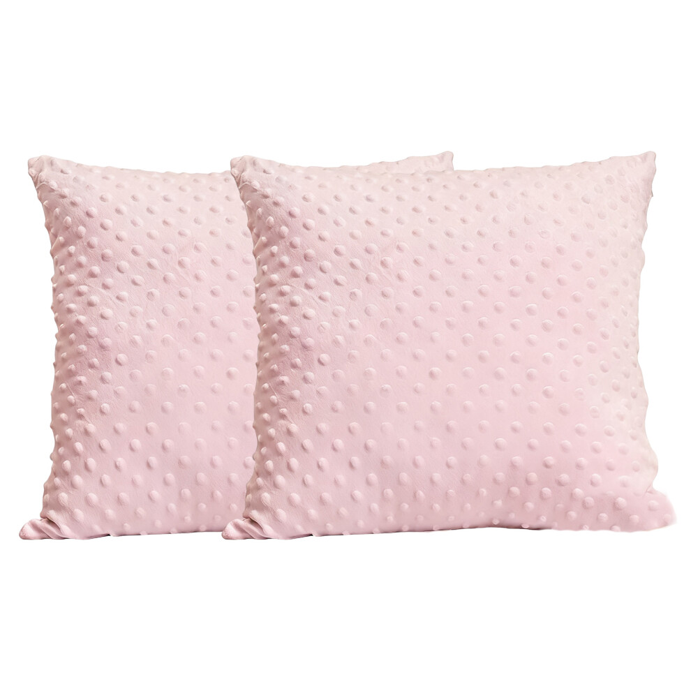 Velours Feel Pillowcase Smooth Polyester Fabric Home-Pink
