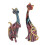 2 Stücke Ölgemälde Katzenstatuen Abstraktes Paar 9