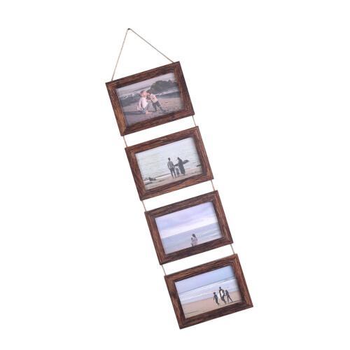 Hanging Picture Frames Collage Wall-Wood color