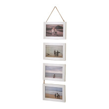 Hanging Collage Picture Frames Wall Decors,4Opening-White