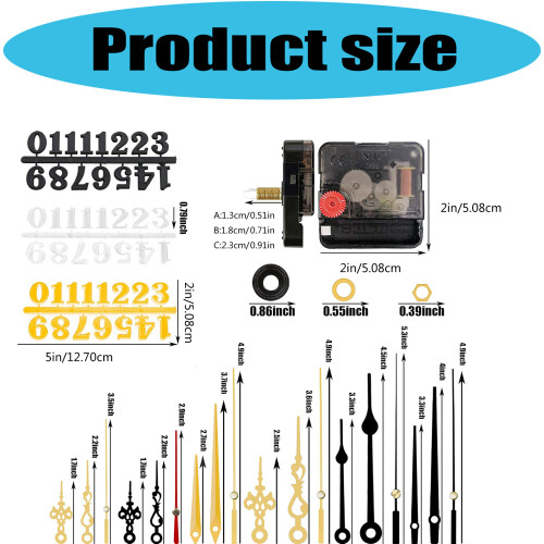 Clock Mechanism Kits,Wall Clock Mechanisms Clock Movement-23MM 2