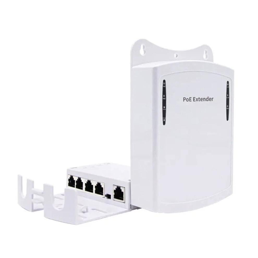 5 Port Waterproof Poe Extender 4 Repeater 100/1000Mbps Outdoor Network Ip55 Vlan 44-57V For Camera Wierless Ap 4851971813719