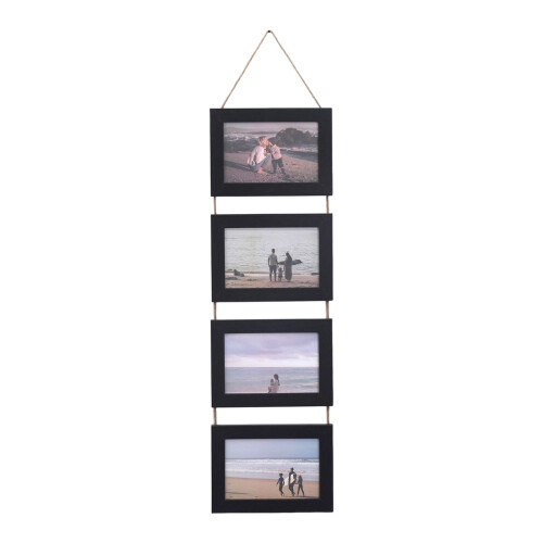 Hanging Photo Frame Display Horizontal Pictures Collage-Black