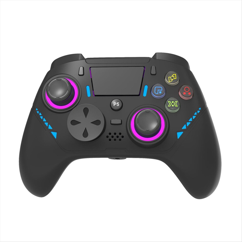 For P5 Rgb Controller For /4/Pc Console Wired Gamepad W/ Turbo Dual Vibrations No Delay Instant Connect Gamecontrol A Exogio