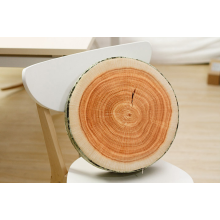 Forest Decor Weiches rundes Kissen, runde Decke zur Unterstützung des Steißbeins, dekorative Holzscheibe mit 3D-Digitaldruck (Campingkissen mit