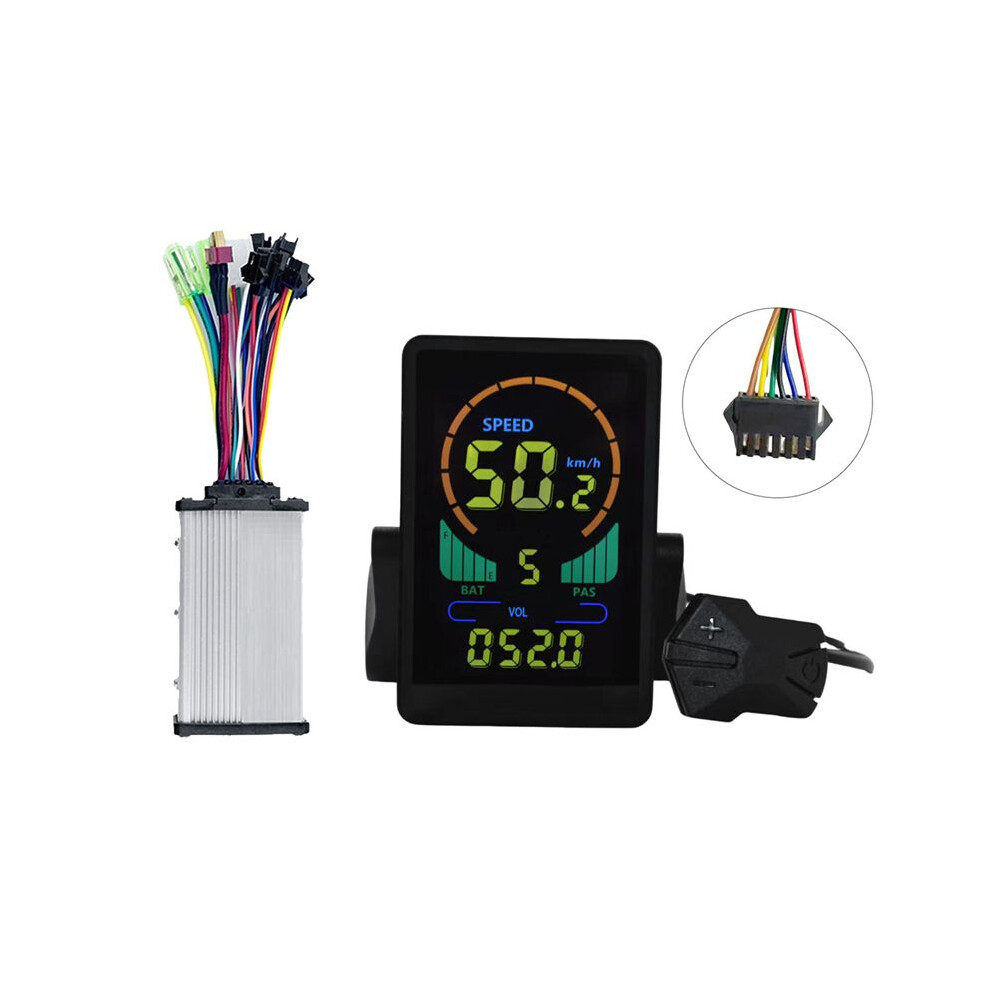 M7c Electric Bike Lcd Display Color Meter 24V-60V+36V 350W Sine Wave Controller Uart For E Scooter(Sm 6Pin) 4854171163141