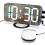 LED Vibration Alarm Clock Multifunctional Dual USB Charging Mute Bedside Automatically Adjust Brightness Black 9