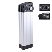 Boîtier de batterie en alliage d'aluminium pour batterie lithium 36 V/48 V de vélo électrique, avec prise de charge et port de sortie, grande