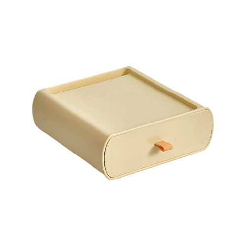 Stackable Clear Drawer Storage Box PP Silicone-S bright yellow