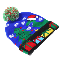 Gorro de Natal Unissex com Luzes LED Piscantes, Tricotado e Iluminado, Ideal para Diversão no Inverno. Feito em tecido macio e quente, é perfeito