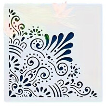 Herbruikbare hoekstencil voor schilderen op hout, canvas,-A