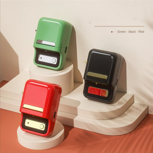 B21 Barcode Label Maker Wireless Thermal Printer for Office Commercial Pocket Mini Bluetooth with Label,Green 1