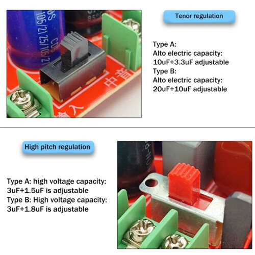 2 Way Treble Midrange Crossover Car Frequency Divider Speaker Modification Sound Quality A-Pillar Dedicated 2