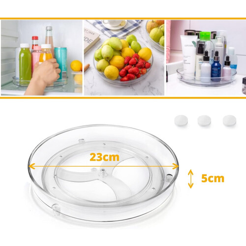 Lazy Susan Organizer, Αντιολισθητικό Περιστρεφόμενο Πικάπ, Διαφανές Lazy Susan, Περιστρεφόμενο 1