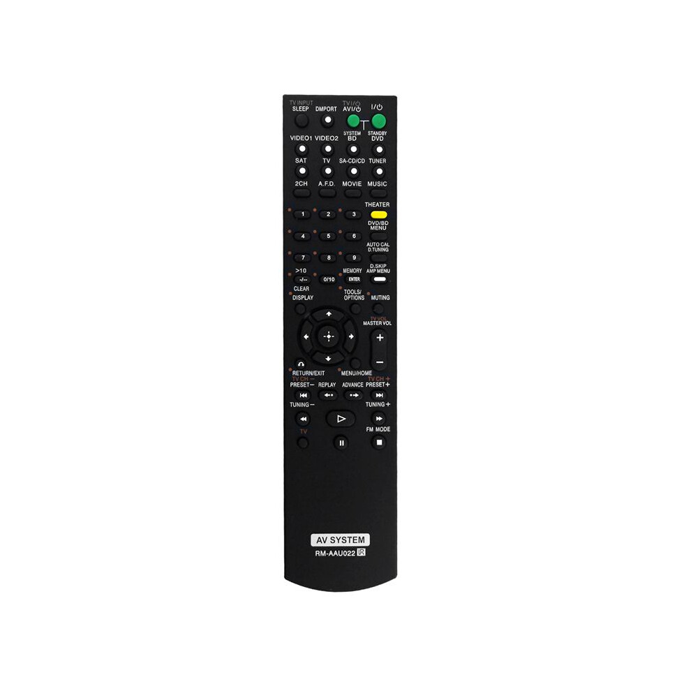 Replace Rm-Aau022 Remote For Home Theatre System Str-Dg520 Strkm7500 Htddwg700 Ht-Sf2300 Str-Ks2300 Ht-Ss2300 4854171181701