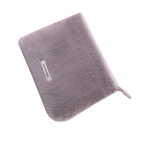 Small Makeup Brush Pouch Cosmetic Bag Organizer Bag-Gray