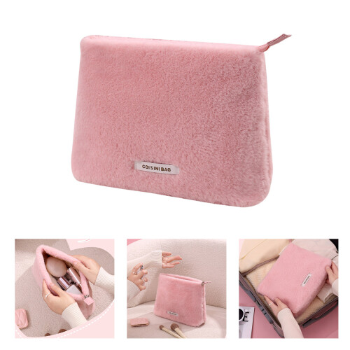 Small Makeup Brush Pouch Cosmetic Bag Organizer Bag-Gray 2