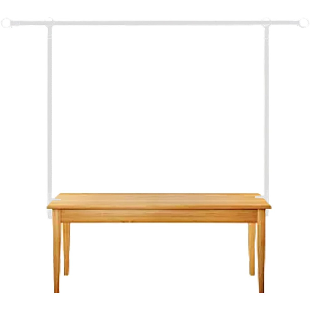 (White) Adjustable Table Clamp Pole Stand With Secure Fastening System 242x100cm - Versatile Display Stand With Height Adjustmen