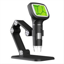 2.4inch Digital Microscope 1600X Magnifier 1080P HD Inspection Camera with 8 LED Lights Stand for Soldering/PCB Repair