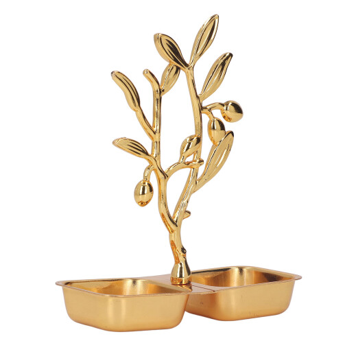 Goldenes Serviertablett im nordischen Stil, 1