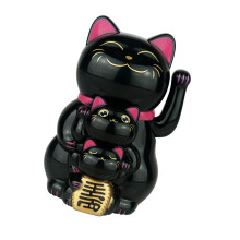 Lucky Cats Zwaaiende Arm Set, Solars Fortuin Katten-Zwart