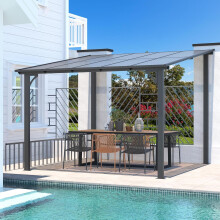 YODOLLA Pergola adossée Aluminium 3 x 3 m