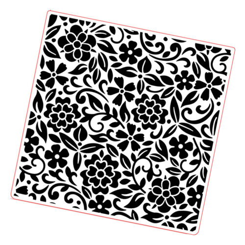 Dossier de gaufrage texturé de fleurs, pour invitation,