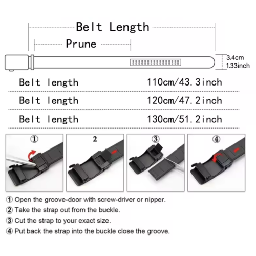 Mens Luxury Automatic Buckle Belt  (Black) 2