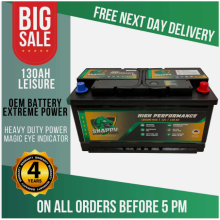12v 130ah Leisure Battery High Power Deep Cycle 4yr Warranty Caravan Campervan