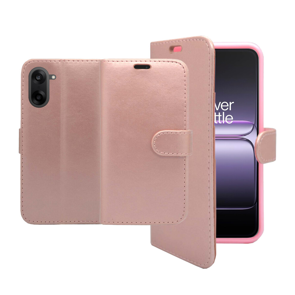 (Rose Gold) For Oneplus Nord Ce5 Case Wallet Flip Pu Leather Cover Black 3479214199157
