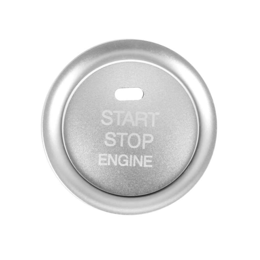 2Pc Set Aluminum Keyless Engine Push Start Silver 4851741399054